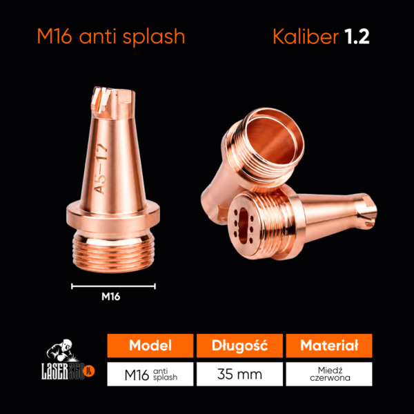 Dysza do spawania laserowego M12 Anti-Splash
