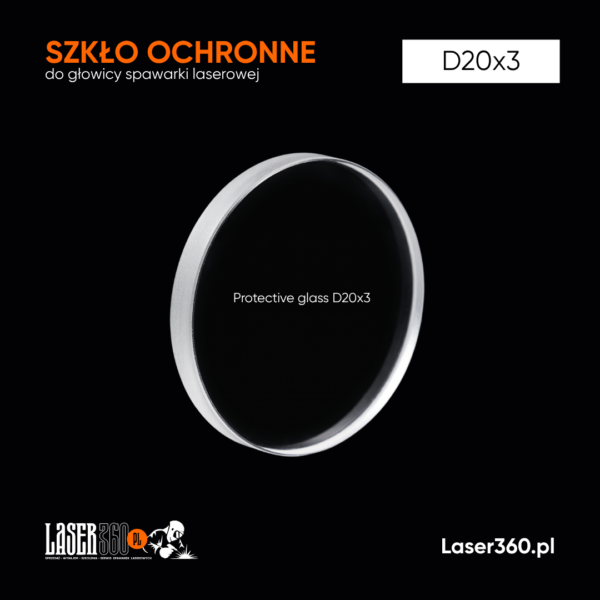 Szkło ochronne do głowicy spawarki laserowej - D20x3